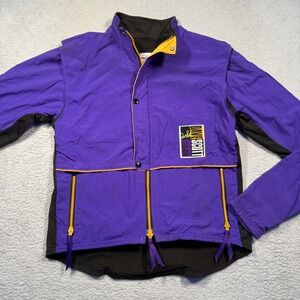 VINTAGE INSPORT DAVE‎ SCOTT PURPLE BLACK WINDBREAKER JACKET WOMEN LARGE